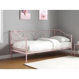 Bedbank VIVIAN - 90 x 190 cm - Roze L 207 cm x H 95 cm x D 96 cm