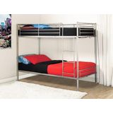 Stapelbed DUOTIS II - 2 x 90 x 190 cm - Zilver