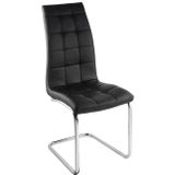 Set van 2 Stoelen NADYA - Kunstleer - Zwart L 43 cm X H 100 cm X D 60 cm