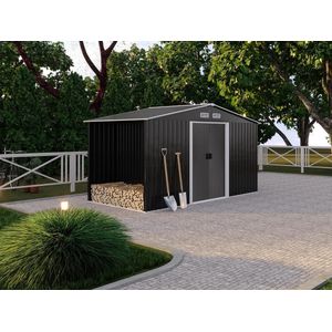 Tuinhuis van grijs gegalvaniseerd staal LERY - 6m²