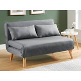 POSIO Tweezits Slaapbank van Stof - Trendy Scandinavische Stijl - Grijs, Blauw of Taupe