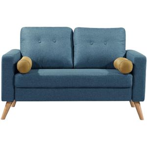 TATUM Tweezitsbank van stof - Trendy Scandinavische stijl - Afneembare hoezen - 100% polyester stof