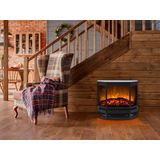 Vente-unique - Elektrische sfeerkachel ETNA - Zwart - L55,8 x D22,5 x H51,6 cm