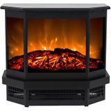 Vente-unique - Elektrische sfeerkachel ETNA - Zwart - L55,8 x D22,5 x H51,6 cm