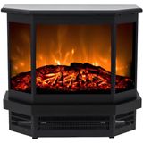 Vente-unique - Elektrische sfeerkachel ETNA - Zwart - L55,8 x D22,5 x H51,6 cm