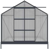 EXPERTLAND Tuinserre van polycarbonaat ANISSA met basis - 5,9 m² - Antraciet L 244 cm x H 225 cm x D 244 cm