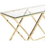 Sidetable CHARLOTTE - Gehard glas en staal - Goudkleurig - van Pascal Morabito