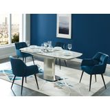 Set van 2 stoelen PEGA - Met armleuningen - Fluweel en metaal - Blauw - van Pascal Morabito