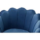 Fauteuil van fluweel DANDELION - Donkerblauw - van Pascal Morabito