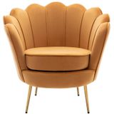 Fauteuil van fluweel DANDELION - Mosterdgeel - van Pascal Morabito