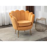 Fauteuil van fluweel DANDELION - Mosterdgeel - van Pascal Morabito