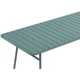 Tuintafel MIRMANDE in metaal - L160cm - Amandelgroen