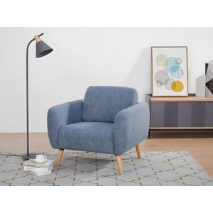 Fauteuil van stof MAGELAN - Lichtblauw L 84 cm x H 78 cm x D 75 cm