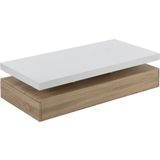 Salontafel FELIX - 2 lades - MDF - Kleuren: Eik en wit