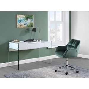 Bureaustoel PEGA - Fluweel - Groen - Verstelbare hoogte L 59 cm x H 86 cm x D 60 cm