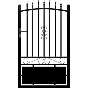 Draaihekje van alumiunium NERBIS - Zwart - L100xH160/170 cm