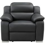 Relaxfauteuil van leer ARENA II - Zwart - Elektrisch