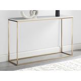 Design sidetable ARETHA - Marmer en metaal - Wit en goudkleurig - van Pascal Morabito