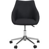 Bureaustoel REZA - Stof - Zwart - Verstelbare hoogte L 54 cm x H 86.7 cm x D 54 cm