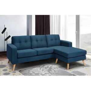 Ecksofa - Ecke wechselbar - Stoff - Dunkelblau - bartolome