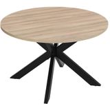 Eettafel TILKI - 4 personen - Mdf en metaal - Eiken en zwart