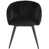 Set van 2 stoelen VADIM - Fluweel en metaal - Zwart - van Pascal Morabito