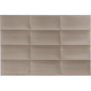 Hoofdeinde wandpanelen BONTE - 180 cm - Fluweel - Beige - van Pascal Morabito