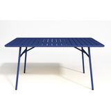 Tuintafel MIRMANDE - Metaal - D. 160 cm - Donkerblauw