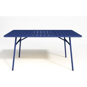 Tuintafel MIRMANDE - Metaal - D. 160 cm - Donkerblauw