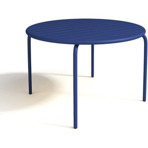 Ronde tuintafel MIRMANDE - Metaal - D. 110 cm - Donkerblauw