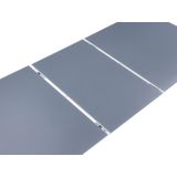Uitschuifbare tuintafel van aluminium en gehard glas - Grijs en wit - 4 tot 8 personen - L180/240 cm - LINOSA