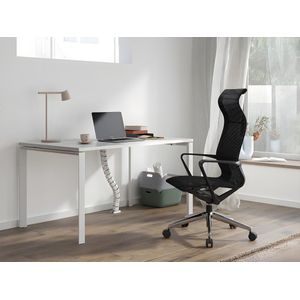 Workēa Professionele bureaustoel - Stof - Zwart - LADEFENSE L 58.5 cm x H 119 cm x D 53 cm