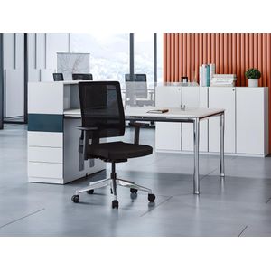 Workēa Professionele bureaustoel - Stof - Zwart - MIDTOWN L 63 cm x H 100 cm x D 58 cm