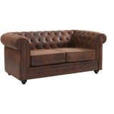 Tweezitsbank CHESTERFIELD van microvezel met vintage look