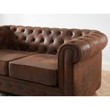 Tweezitsbank CHESTERFIELD van microvezel met vintage look