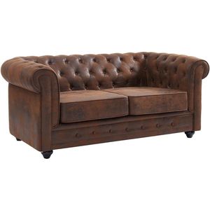 CHESTERFIELD - Tweezitsbank - Microvezel - Vintage Look