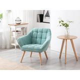 Fauteuil van stof CASERTA - Watergroen