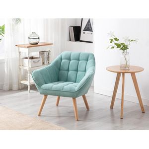 Fauteuil van stof CASERTA - Watergroen