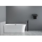 Shower & Design Hoekbad - 201 L - 150 x 75 x 59 cm - Wit - Acryl - Hoek links - PONTICOLA L 150 cm x H 59 cm x D 75 cm