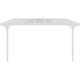 Aanleunende pergola in aluminium 13,2 m² - Wit - ALVARO