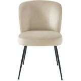 Set van 2 stoelen in fluweel en metaal - Beige - POLPONA van Pascal MORABITO L 52 cm x H 79 cm x D 67.5 cm