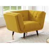 SAMANTHA II fluwelen fauteuil - Oker