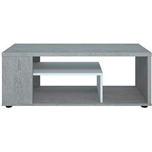 Berlioz Creations Melinga Salontafel, eiken as/wit, 110 x 50,5 x 41 cm, 100% gemaakt in Frankrijk