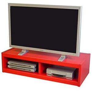 Berlioz Creations B506 TV-bank spaanplaat, rood, 116 x 51 x 31 cm