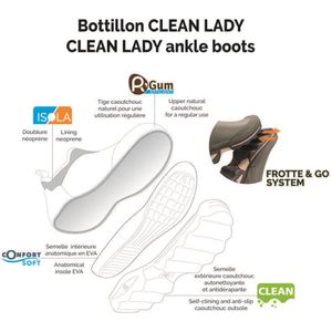 Rouchette Neopreen Laars Laag Clean Lady 778 - Grijs