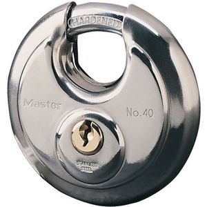 MasterLock Hangslot - RVS Discusslot - Weersbestendig - 70 Mm - 40EURD