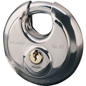 MasterLock Hangslot - RVS Discusslot - Weersbestendig - 70 mm - 40EURD