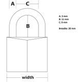 Masterlock - MasterLock Hangslot - 20mm - O3mm