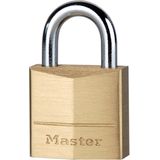 Master Lock 120EURD klein sleutelhangslot van massief messing, goud, 3,4 x 2 x 1 cm