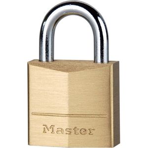 Master Lock 120EURD klein sleutelhangslot van massief messing, goud, 3,4 x 2 x 1 cm